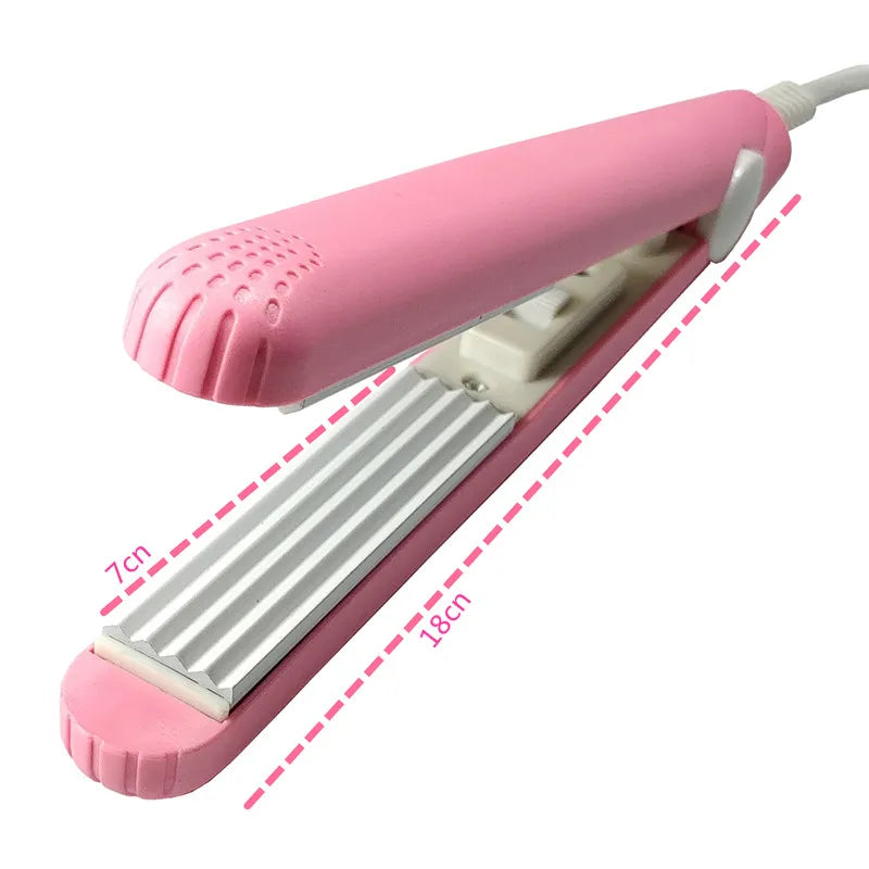 A mini hair iron plate electric curling