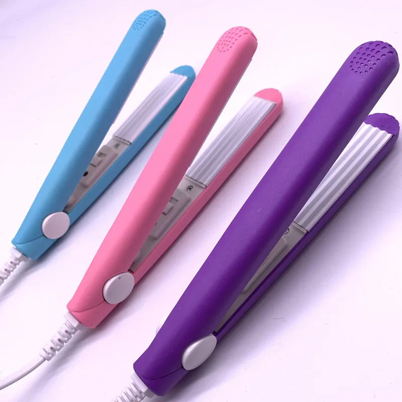A mini hair iron plate electric curling