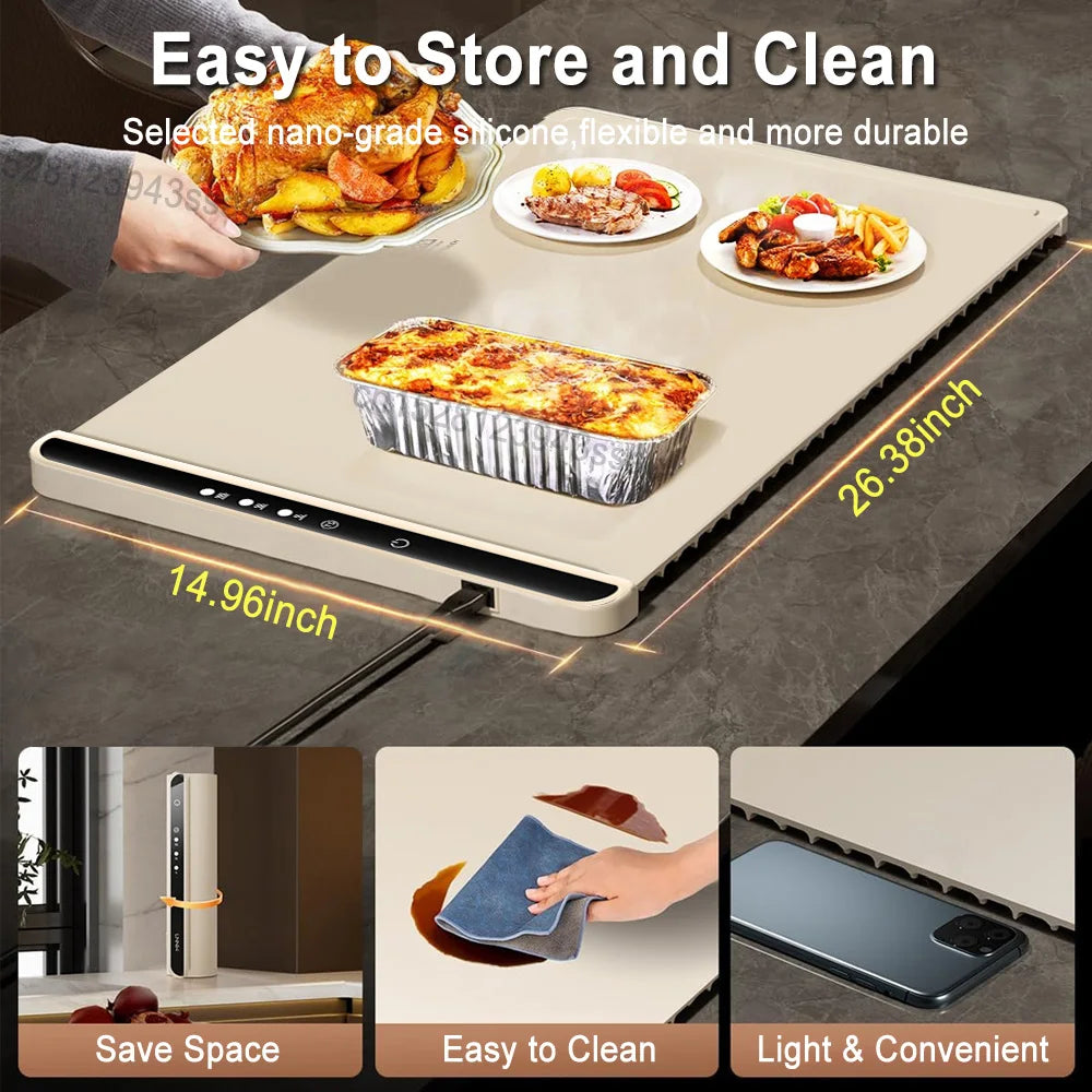 Plateau chauffant électrique en Silicone